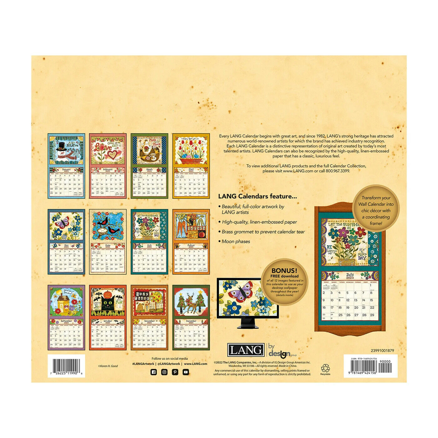 2023 Calendar Simple Life by Karen H. Good, LANG 23991001879 - Lang