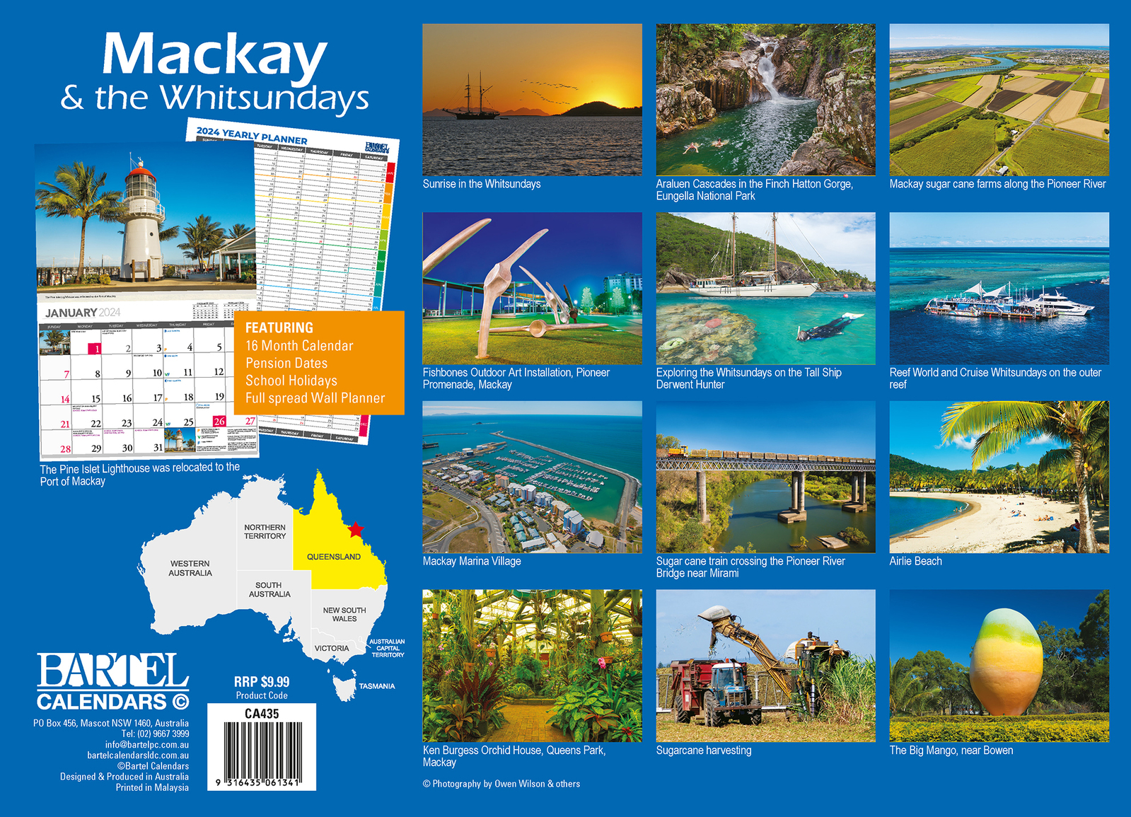 Mackay & The Whitsundays 2025 Prestige Wall Calendar by Bartel Calendars