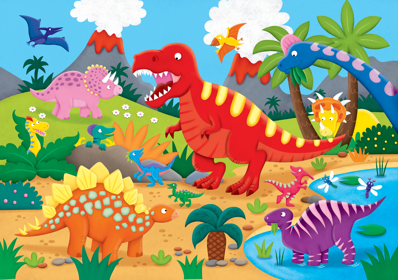 Dinosaur Kids Jigsaw Floor Puzzle 48 Piece (Peter Pauper Press)
