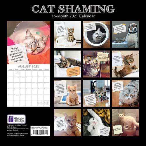 2021 Calendar Cat Shaming Square Wall By The Gifted Stationery Gsc19913 The Gifted Stationery Co Ltd cat shaming calendar 2021