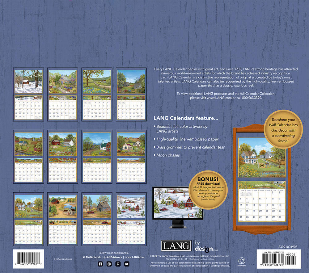 2023 Calendar Country Living by Colleen Eubanks, LANG 23991001905 Lang