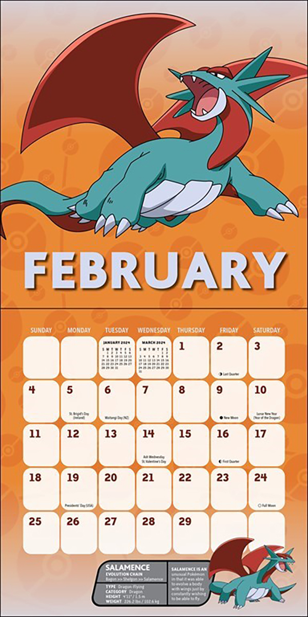 Pokemon 2024 Mini Wall Calendar by Andrews McMeel