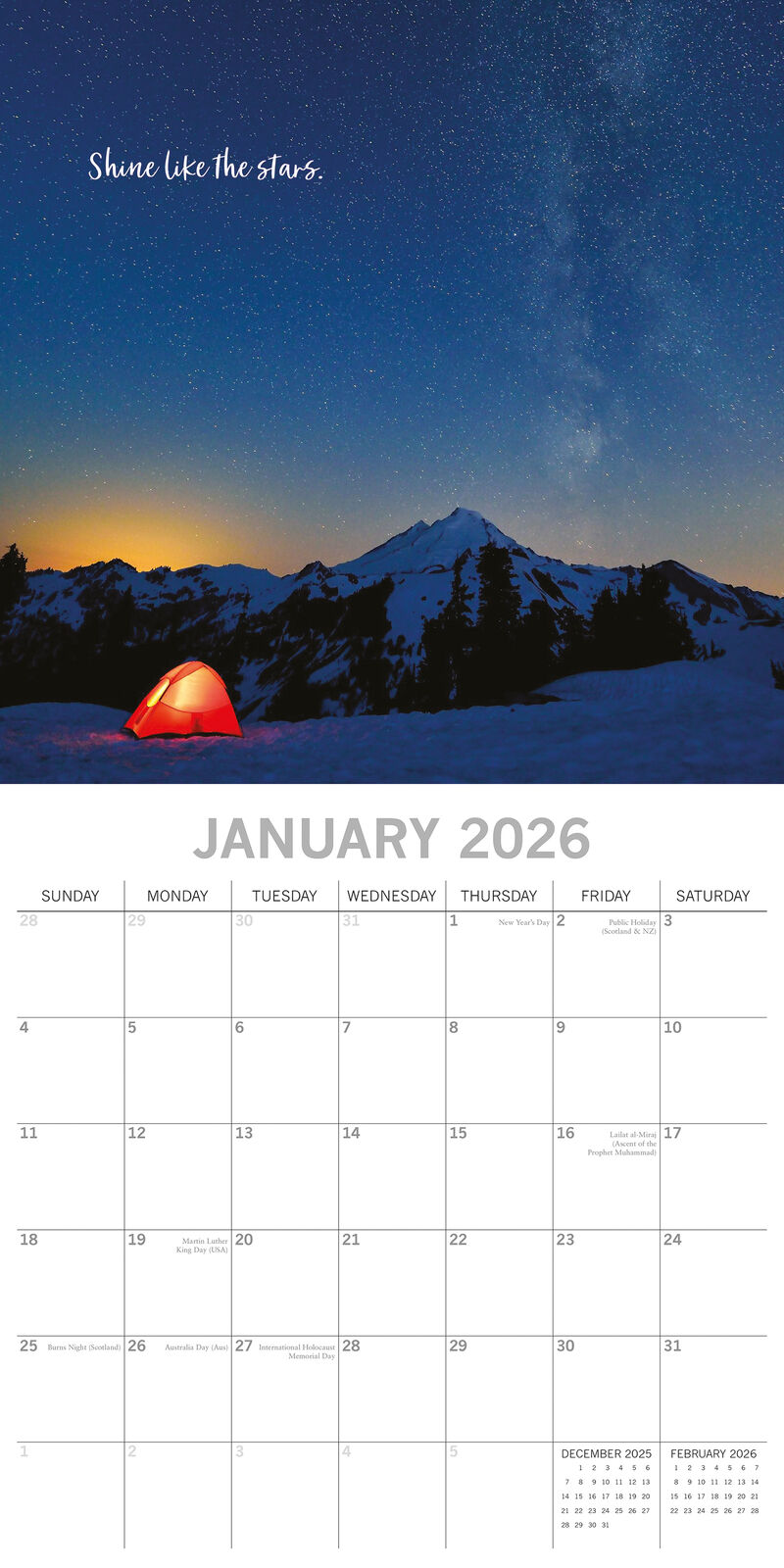 Inspiration 2026 Square Wall Calendar