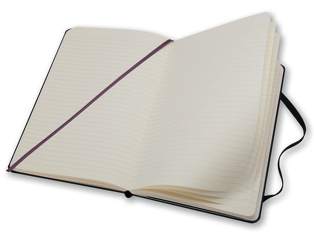 Moleskine Classic Hard Cover Notebook, Large, RULED, Black