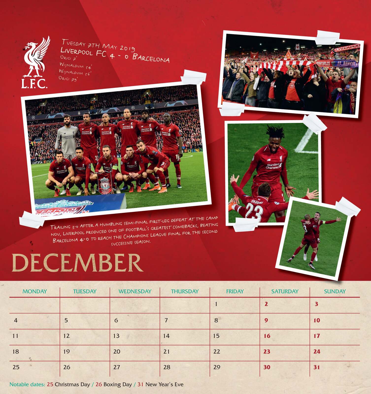 2023 Calendar Liverpool FC Official SingleView Desk Easel, Danilo