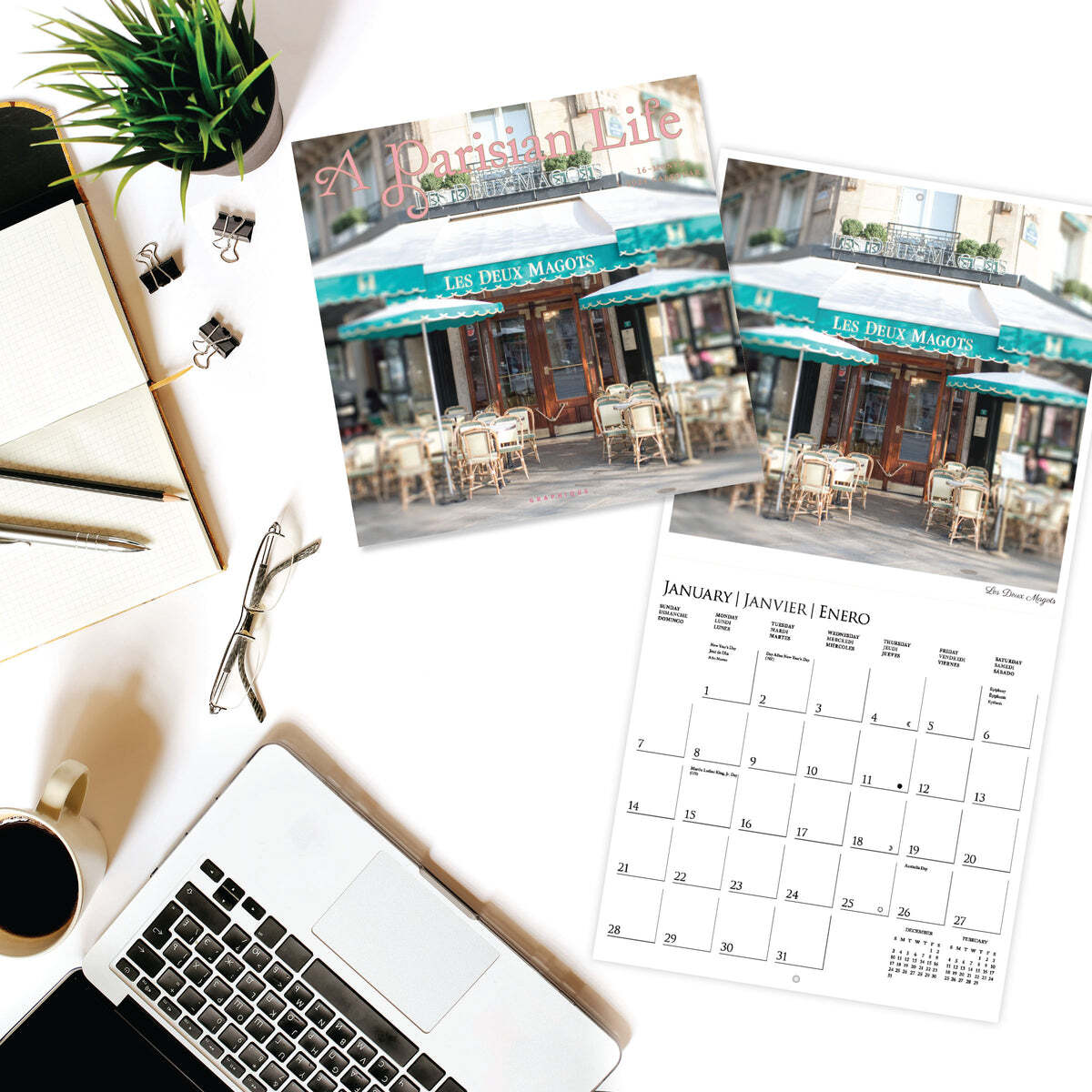 A Parisian Life 2024 Square Wall Calendar by Graphique de France