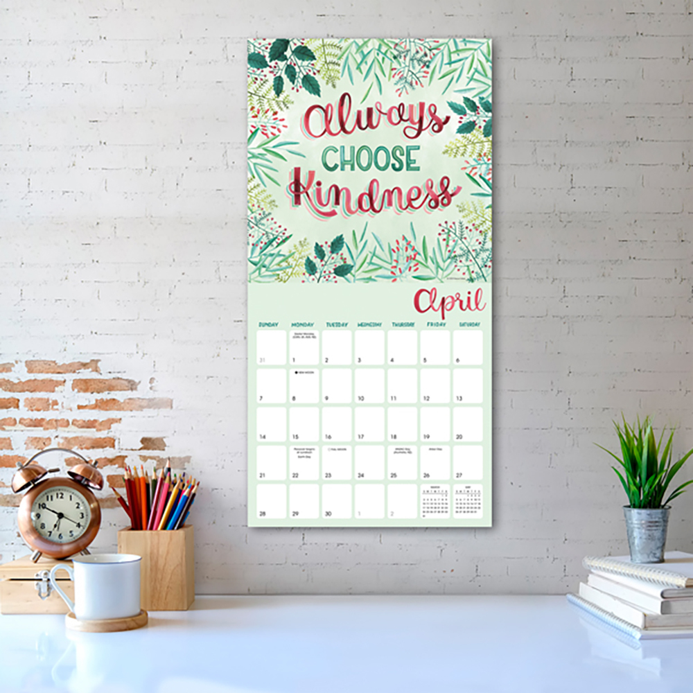 Mindful Messages 16Month 2024 Square Wall Calendar by Becca Cahan