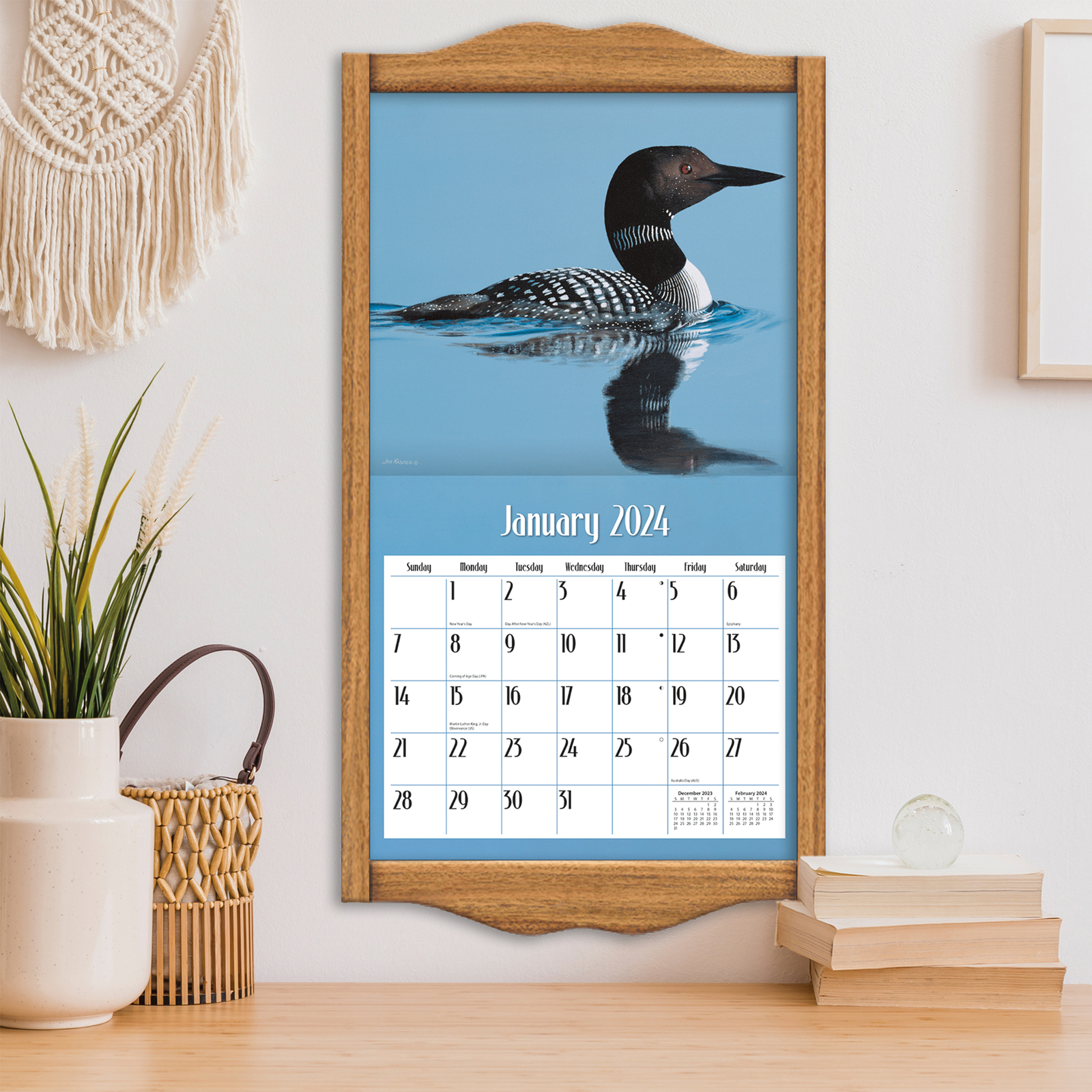 2024 Calendar Loons On The Lake by Jim Kasper Wall Lang 24991001925