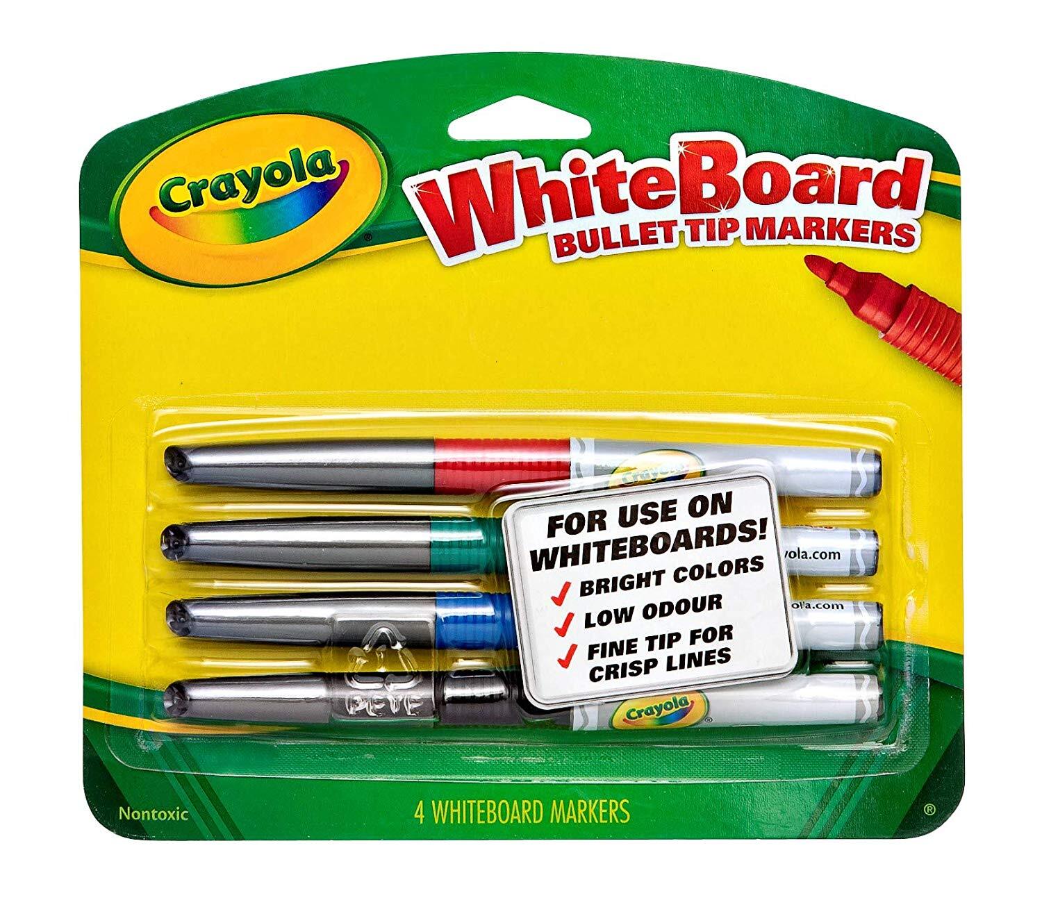 Crayola Whiteboard Bullet Tip Markers Pack Of Four NEW 71662988906 eBay