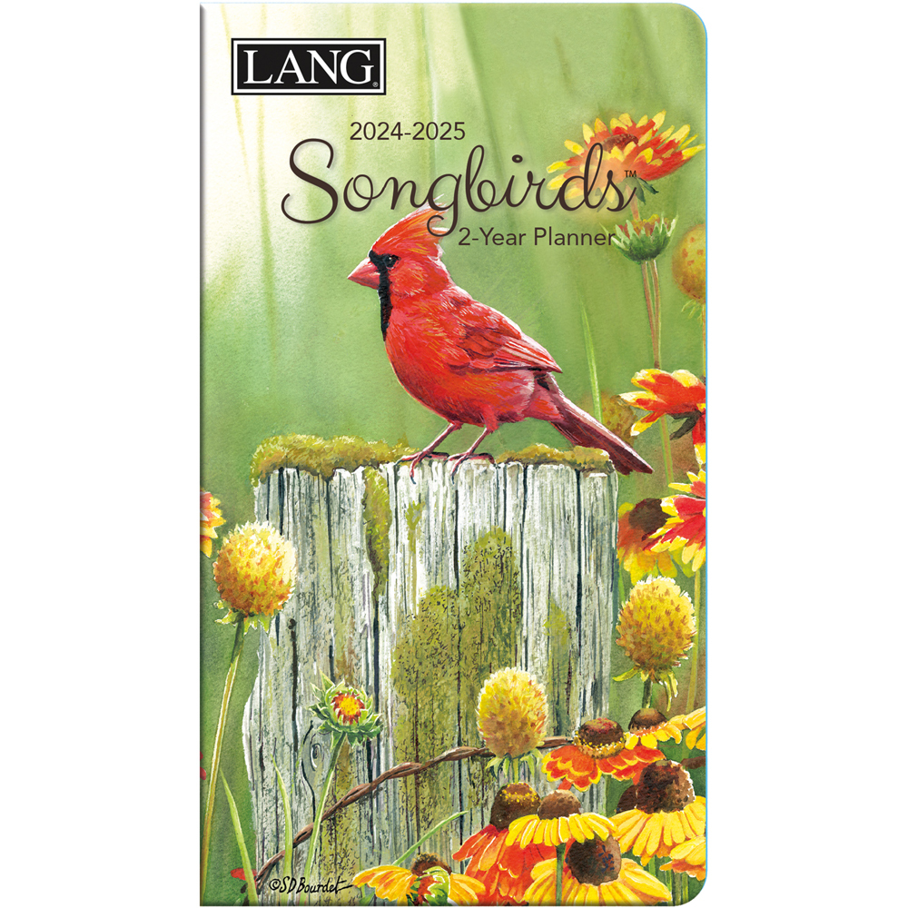 20242025 2Year Planner Songbirds by Susan Bourdet Pocket Monthly Lang