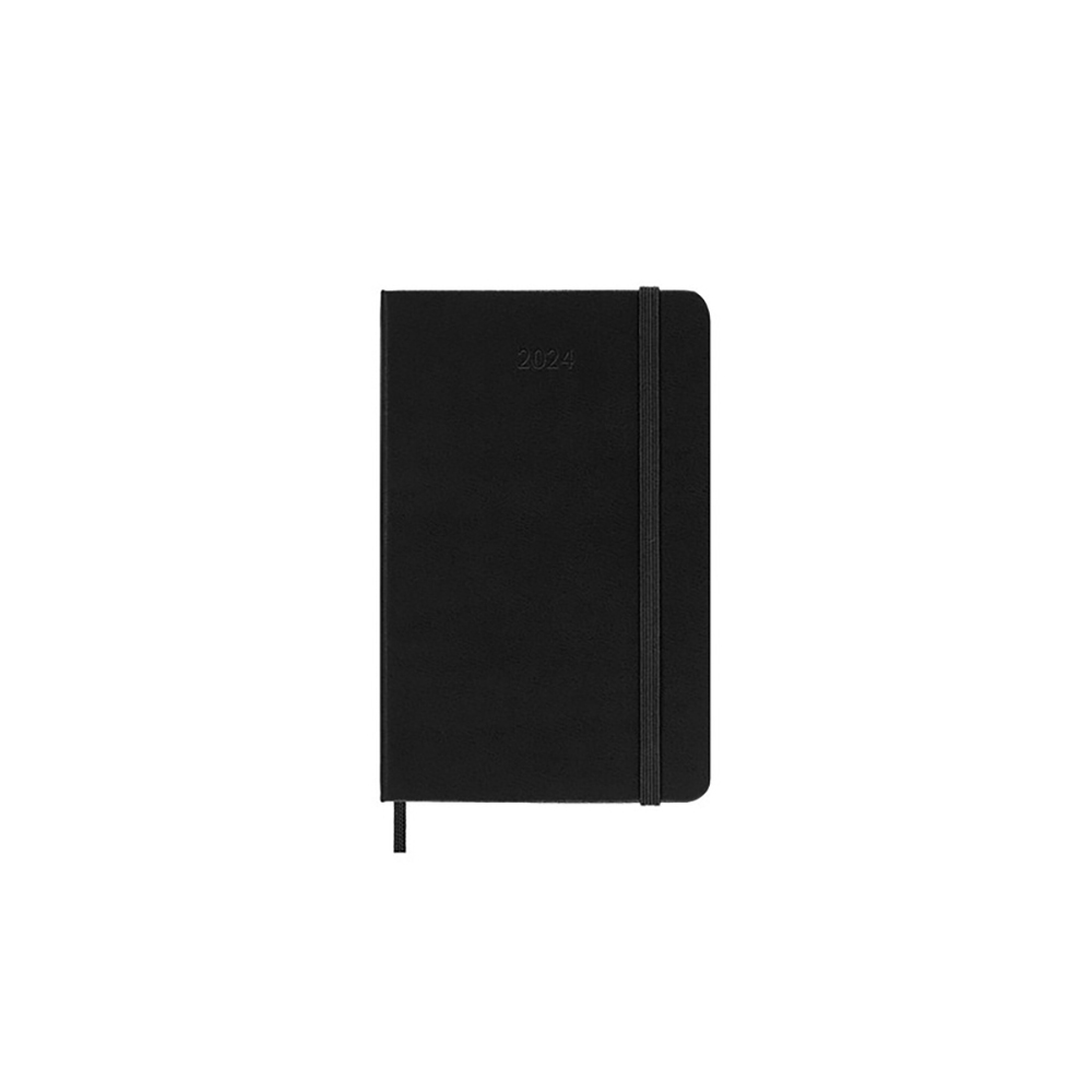 2024 Diary Moleskine Pocket Weekly Horizontal Hard Cover Black M
