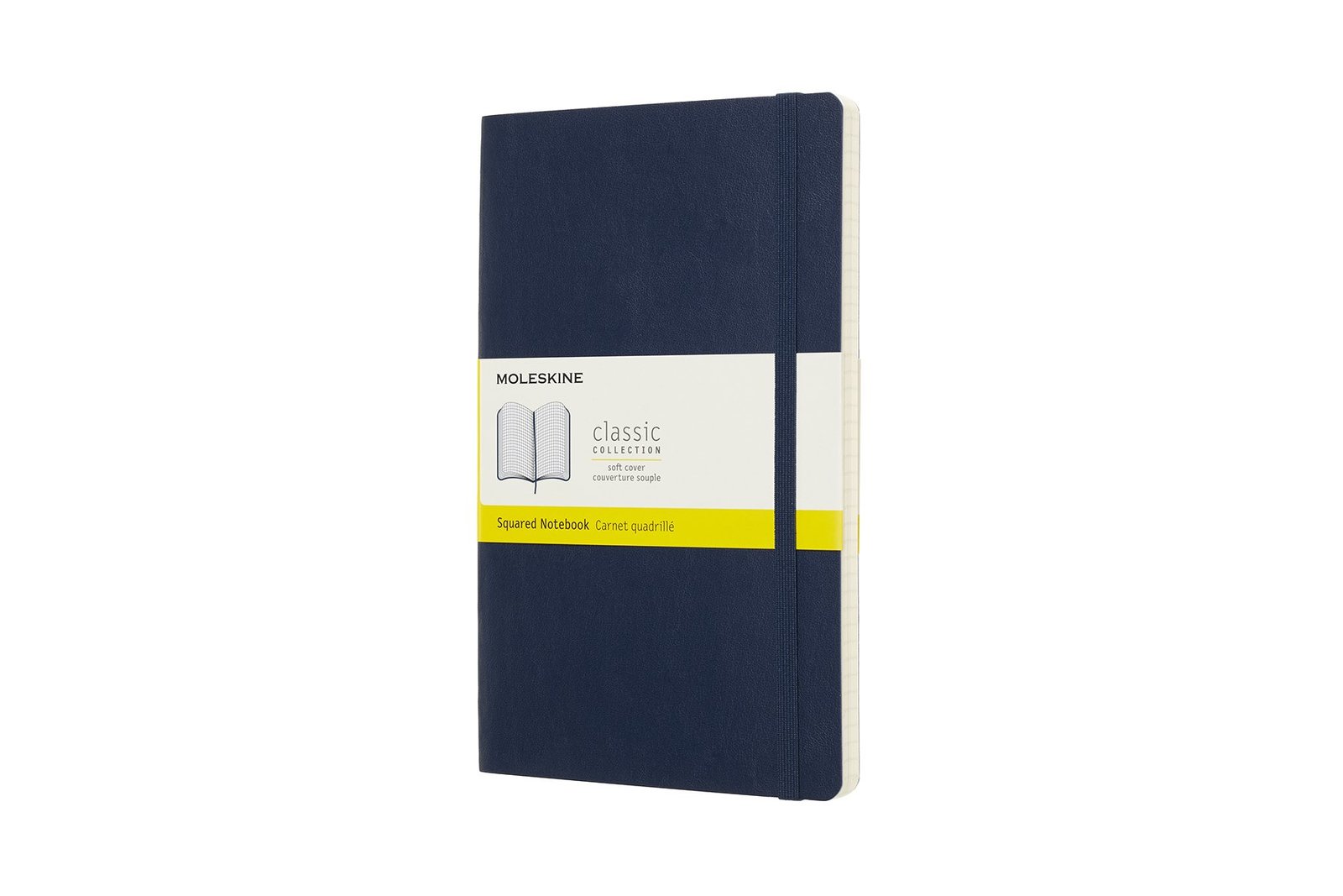 Moleskine Classic Notebook, Large, Squared, Sapphire Blue, Soft Cover, NEW
