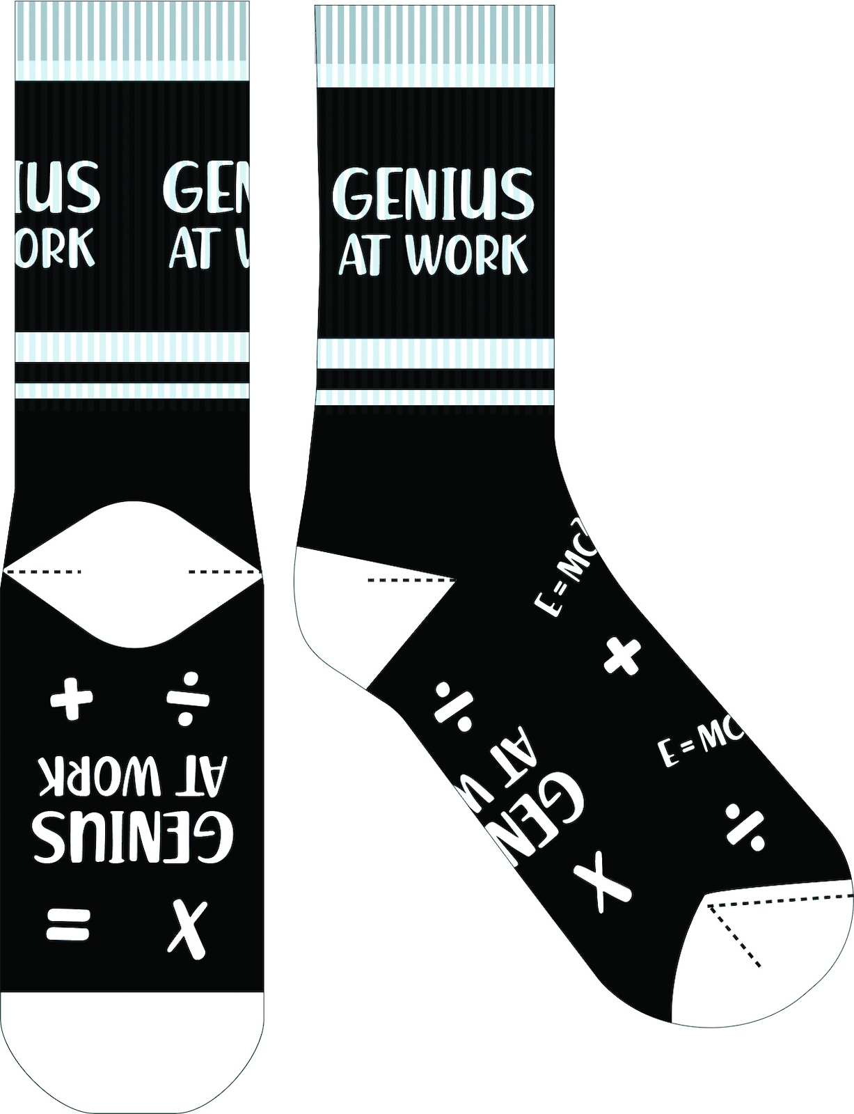 EJF Frankly Funny Novelty Socks, One Size Fits Most Genius at Work E6336