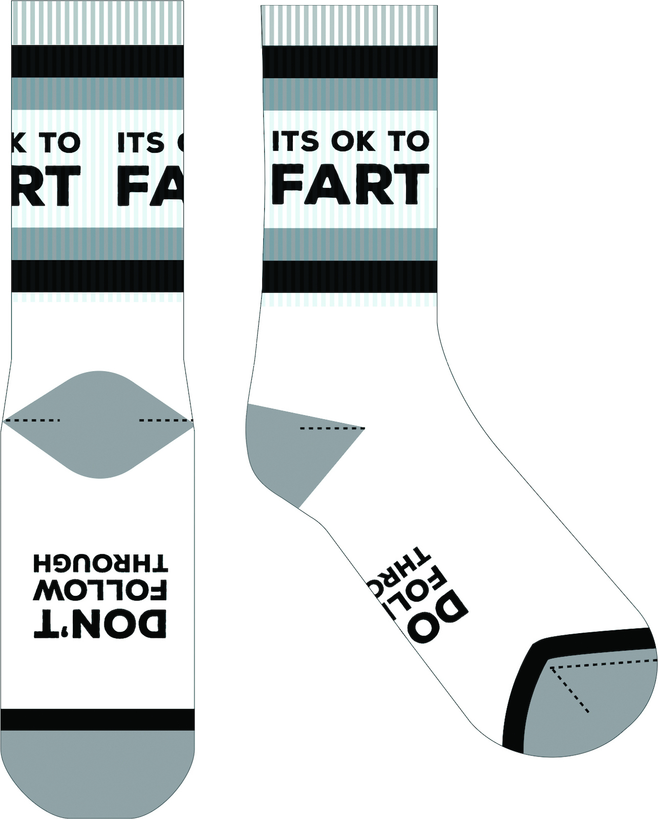 EJF Frankly Funny Novelty Socks, One Size Fits Most It's OK to Fart E6338