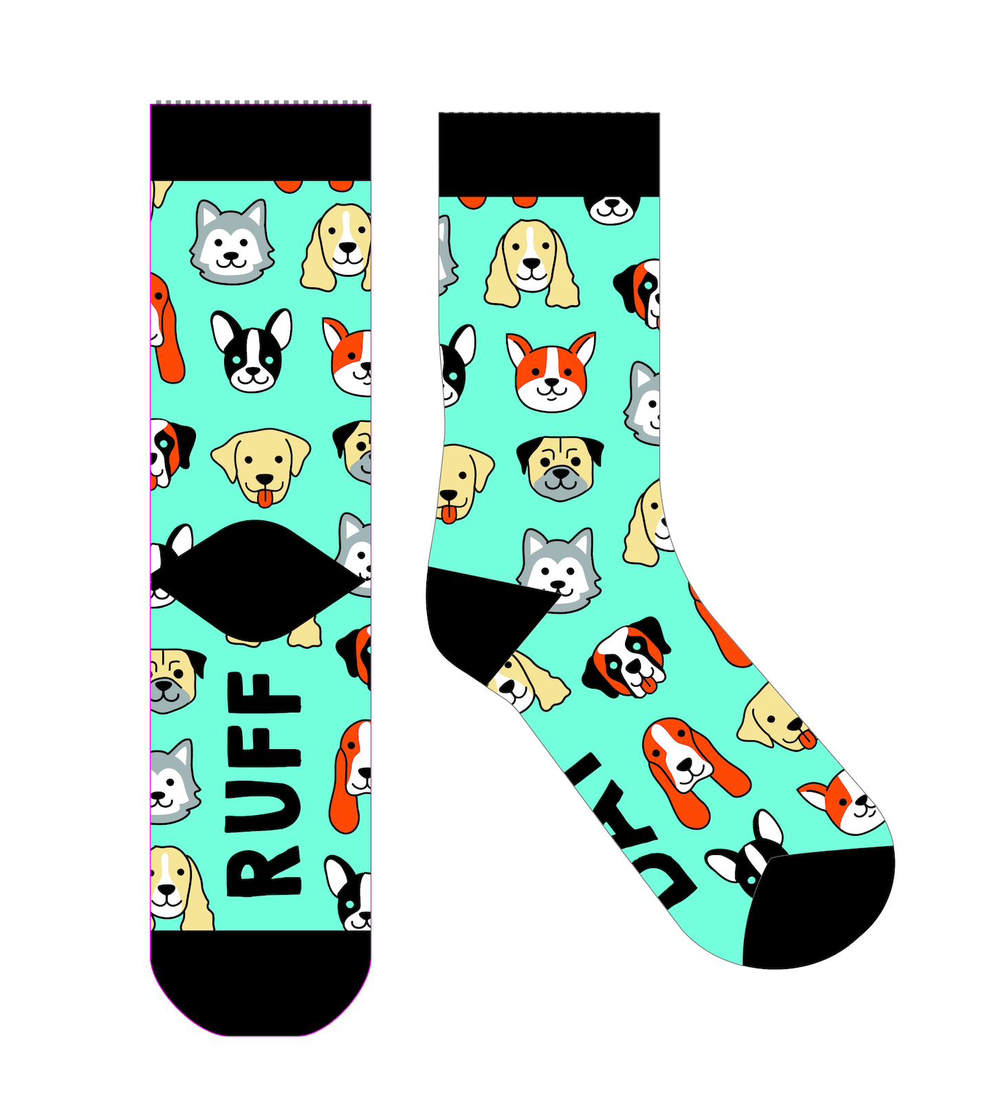 EJF Frankly Funny Novelty Socks, One Size Fits Most Ruff Day E7085