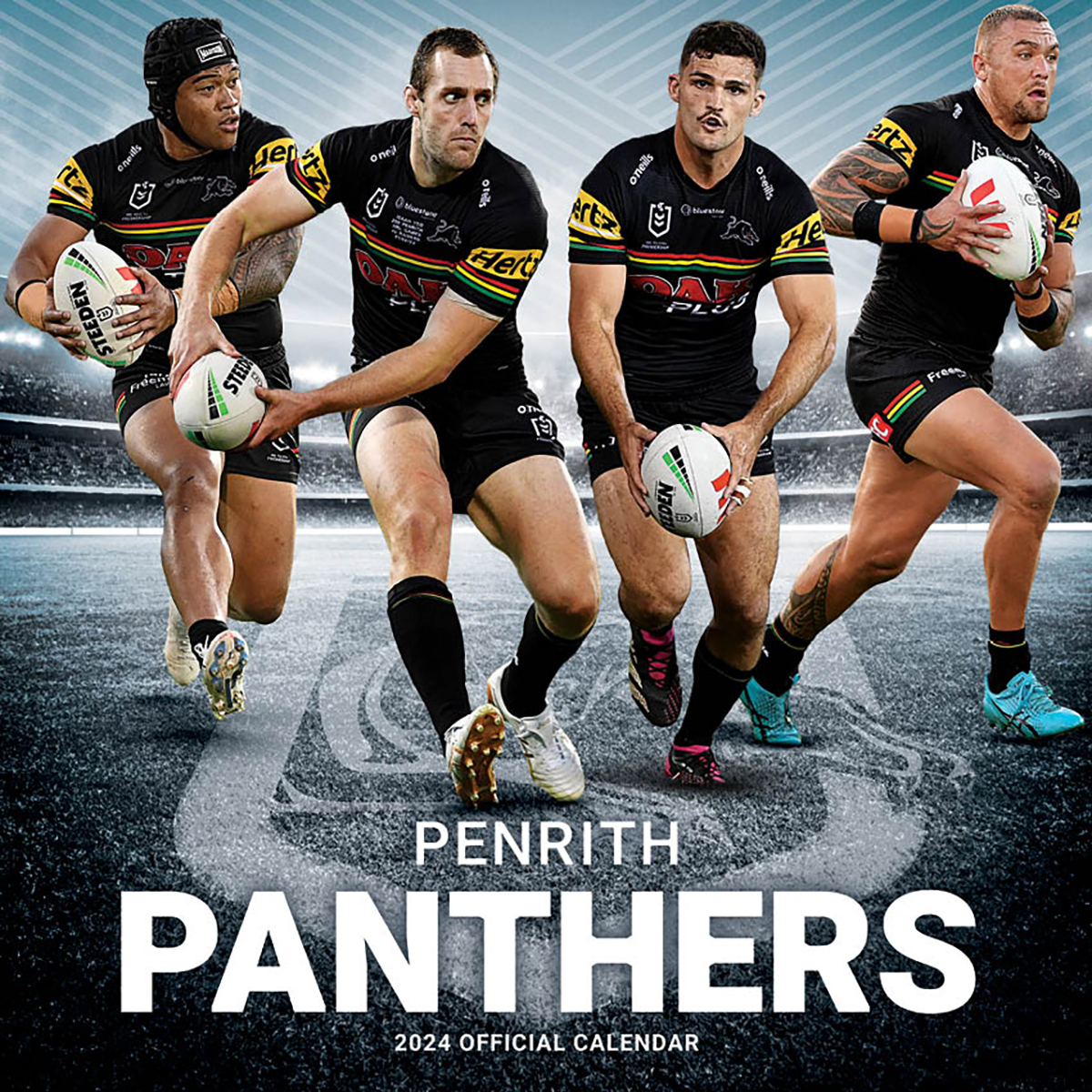 NRL Penrith Panthers 2024 Square Wall Calendar by Paper Pocket