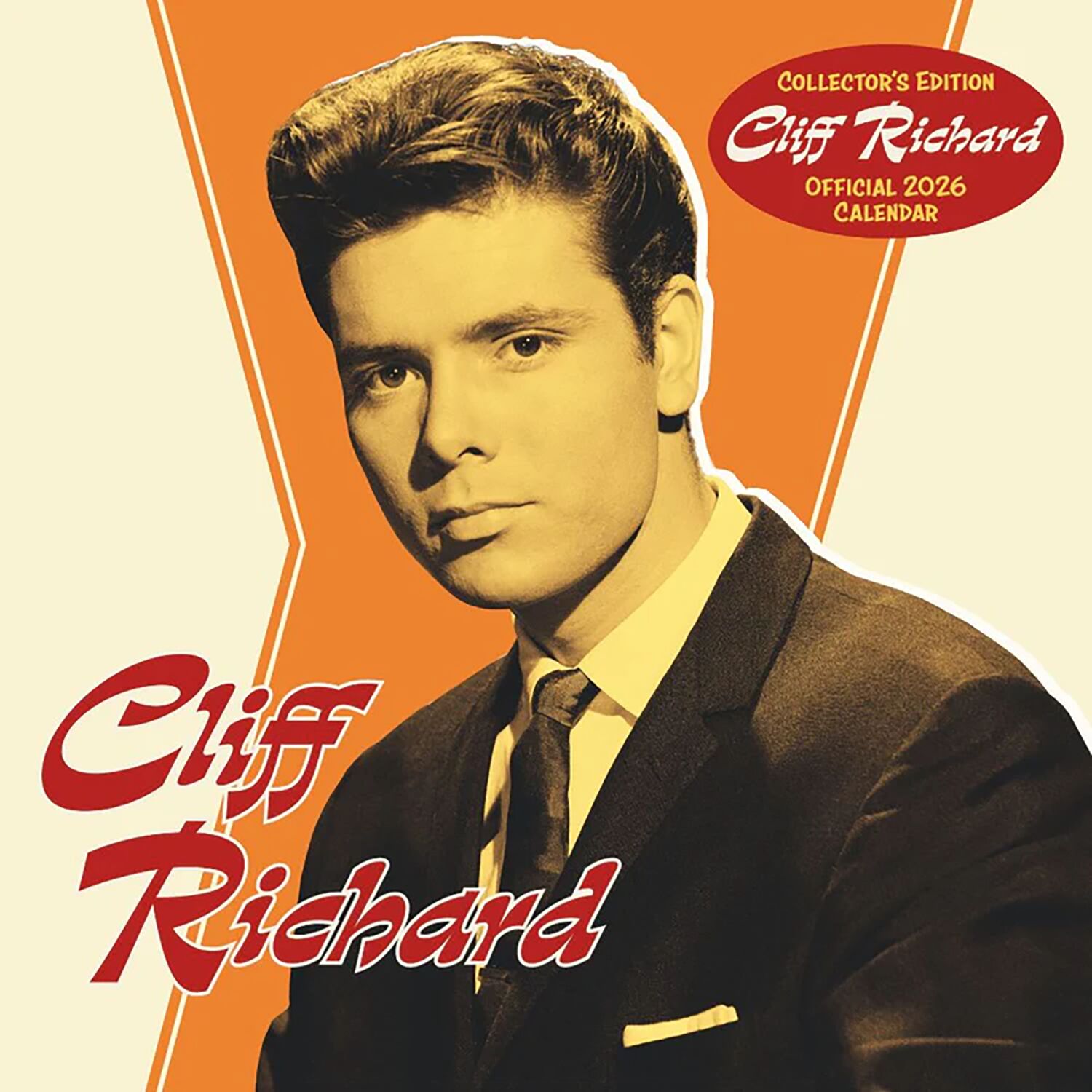 Calendrier Mural 2026 Cliff Richard - Format A3 (30x42 Cm) - 12 Photos Grand Format - Décoration Et Planning