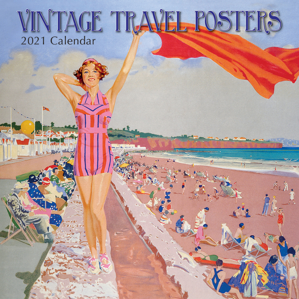 2021 Calendar Vintage Travel Posters Square Wall By The ...