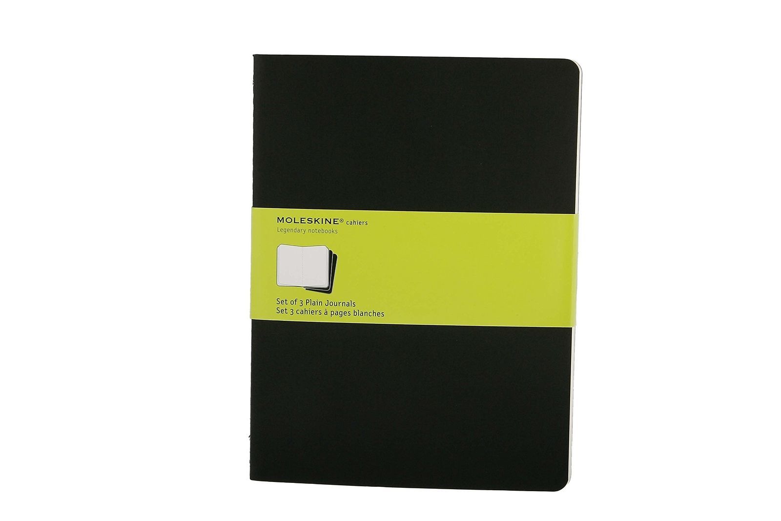 Moleskine Cahier Journal Set of 3 Extra Large Black, Plain MQP323