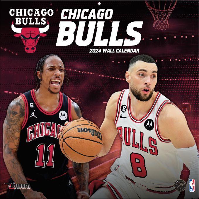 NBA Chicago Bulls Team 2024 Square Wall Calendar by Turner Sports