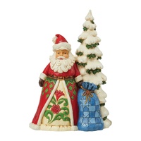 Heartwood Creek Figurine 28cm Santa with Tree and Toybag, Whitehill 6008125