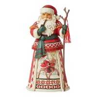 Heartwood Creek Figurine 26cm Lapland Santa Riding Reindeer Skirt, Whitehill 6008874