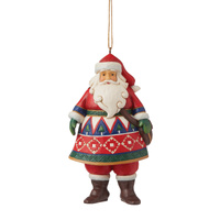 Heartwood Creek Hanging Ornament 11.5cm Lapland Santa With Satchel, Whitehill 6009458