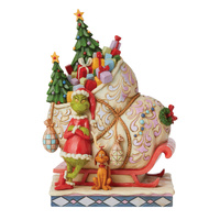 Grinch by Jim Shore Figurine 21.4cm Grinch & Max Standing by Sleigh, Whitehill 6008884