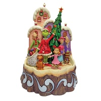 Grinch by Jim Shore Figurine 22.5cm Light Up Grinch Carved By Heart, Whitehill 6008890