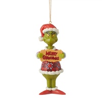 Grinch by Jim Shore Hanging Ornament 12.7cm Grinch Merry Grinchmas PCV, Whitehill 6009532