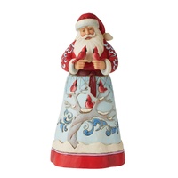 Heartwood Creek Figurine 32cm Santa With Cardinals, Whitehill 6010820