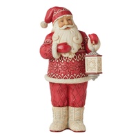 Heartwood Creek Figurine 26.5cm Nordic Santa With Lantern, Whitehill 6010833