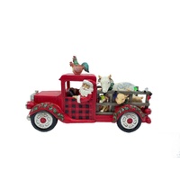 Heartwood Creek Figurine 12.5cm Santa Driving Truck, Whitehill 6011739