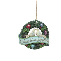Heartwood Creek Hanging Ornament 8.5cm Christmas Together Wreath, Whitehill 6011676