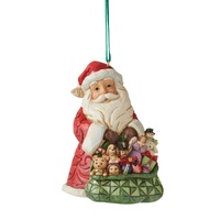 Heartwood Creek Hanging Ornament 9cm Santa With Bag of Toys, Whitehill 6010832