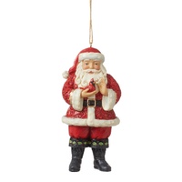 Heartwood Creek Hanging Ornament 12cm Santa with Cardinal, Whitehill 6012972
