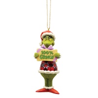 Grinch by Jim Shore Hanging Ornament 12.5cm 100% Grinch PVC, Whitehill 6012712