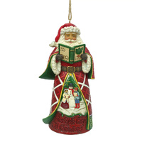 Heartwood Creek Hanging Ornament 12cm Santa Song, Whitehill 6012969