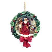 Heartwood Creek Hanging Ornament 14.5cm Santa And Deer Diorama, Whitehill 6015511