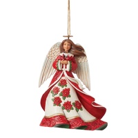 Heartwood Creek Hanging Ornament 11.4cm Red Christmas Angel, Whitehill 6015537