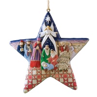 Heartwood Creek Hanging Ornament 12.7cm Nativity Star, Whitehill 4010627