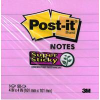 3M Post-It Notes Super Sticky Lined 100x100 Purple