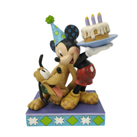 Disney Traditions Figurine 16cm Pluto & Mickey Birthday, Whitehill 6007058