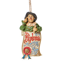 The Wizard of Oz by Jim Shore Hanging Ornament 12cm Scarecrow Diploma, Whitehill 6008311