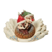 Disney Traditions Figurine 5cm Chip and Dale Sledding, Christmas Decoration 6008975