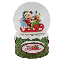 Disney Traditions Musical Waterball 16cm Mickey & Pluto, Christmas Decoration 6009581