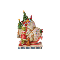 Grinch by Jim Shore Figurine 21cm Grinch & Max Standing by Sleigh, 6008884
