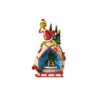 Grinch by Jim Shore Figurine 29cm Light-Up Grinch Rotating Scene, 6009699