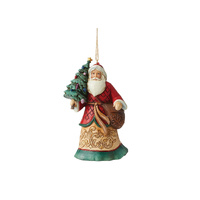 Heartwood Creek Hanging Ornament 11cm Santa with Tree, 6012973