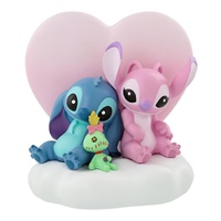 Disney Showcase Figurine 15cm Light-Up Stitch And Angel, Whitehill 6014914